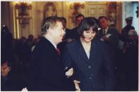 With Vaclav Havel in 2000