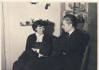With husband, cca 1957