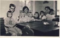 With family and Mrs. Hejdanek, cca 1963 