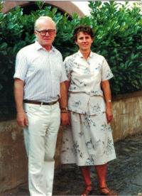 Anna and Jaromír Dus, 25th wedding anniversary, Strassbourg, France 1991