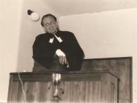 A. Kocáb na kazatelně ve Zruči nad Sázavou