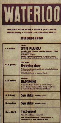 Waterloo Theatre - programme from April 1969