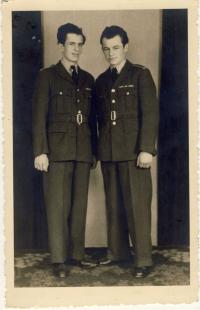 With his brother František in the RAF unit