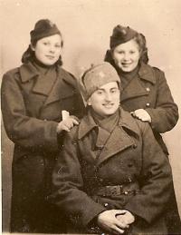 With commander Gutman 1944, Silvie Lastovickova and Vera Binevska