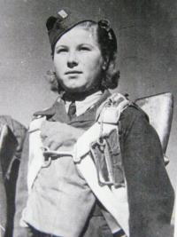 Valentina (Vanda) Biněvska as a member of 2th paratrooop brigade