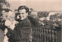 Matouš with son Peter in 1952