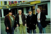 Spoluvězni, zleva: Pravomil Reichl, generál Rudolf Pernický, Vojtěch Klečka, Ladislav Kořán 