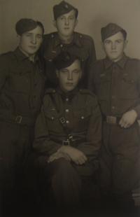 August 1945, Michal Demjan on the left