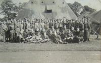 Singing army choir before trip to Chester's academy, end of July 1940