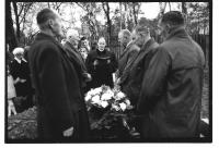 Bauer serving a funeral in 1958
