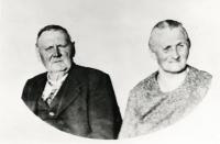 Erika Bednářová's grandparents - Frand and Anna Gabriel, 1938