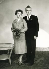 Erika's brother Erich with his wife Terezie, ca 1952