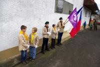 Commemoration of the 70th anniversary of the court martial in Morávka (December 14, 2014) - Scout guard of honor