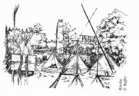 Drawing of the camp by Zdeněk Ruffer