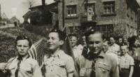 The Scouts from Police celebrating the end of the war