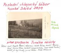 The last boy scout camp in Vysoká Srbská before the prohibition of the Junák by the Nazis in 1939. 