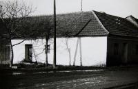 The house which was dirtied by mud from Russian tanks, Blatnice, August 1968