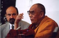 Tomáš Halík with Dalailama in Prague in 2002