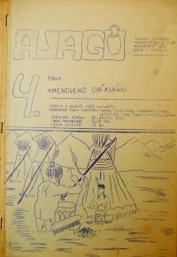 Front page of the club magazine "Ajagů" of the Tuskarora club, 1973