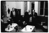 In the I. Klíma´s apartment together:  V. Havel, L. Vaculík,  K. Schwarzenberg, I. Klíma