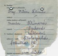 ID card of Ivan Klíma