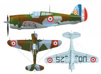 Curtiss H-75A2 během bitvy o Francii používala 1. letka GC I/5, u které sloužili čs. piloti včetně Františka Peřiny
