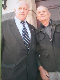 With grandson of Gen. Patton