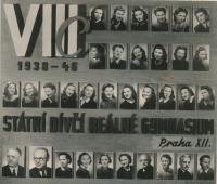 Tablo oktavánů, Jitka označena tečkou, 1946