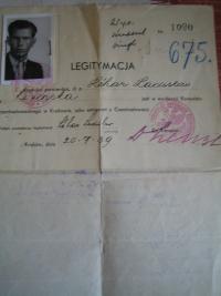 Identity card from Czech and Slovak Legion