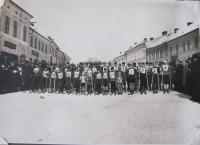 Lyžařské závody v Bystřici nad Pernštejnem v roce 1931, které uspořádal sportovní klub