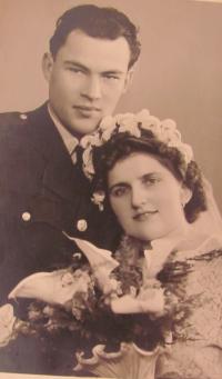 Karel Bažant with his wife Eva