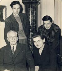 With grandfather and his second wife Maruška