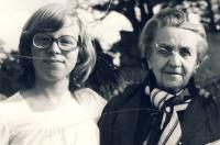 Daughter Michaela with aunt Růžena Vacková