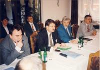 Meeting at Ministry of Social Affairs, about 1994