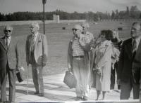 In Sachsenhausen after many years (František Pavelka with glasses in the middle, at right Josef Dvořák, who had also been interned here)