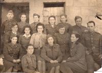 Staff of the Army Corps Children's Home  - top left father Lucián Morozovič, on the right in the front row Kazimír's mother Růžena