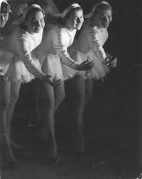 Ice revue - Mrs. Borecká on the right (1949/1950)