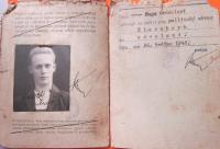 The first identification card Hugo Drásal received after the war