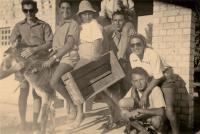 In Kibbutz Ginegar - 1949 on donkey