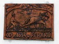 A memorial plaque on the farm