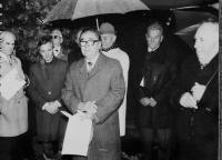 Ceremonial unveiling of the statue of A. Švehla I