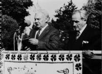 Ceremonial unveiling of the statue of A. Švehla III