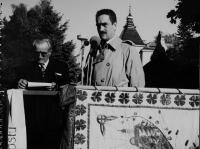 Ceremonial unveiling of the statue of A. Švehla IV