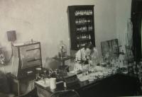 Father in laboratory