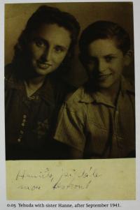 With his sister Hana - 1941