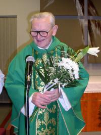 Priest František Pevný celebrated his 85th birthday on 15th February 2006 in Brno - Lesná parish