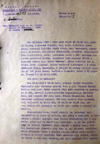 The desertion of Alois Bodor from the Nový Žďár company (1953). Corrective instructions from the Border Guard commander, Brigadier General Ludvík Hlaváček (1)