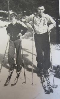 Jan Aust na lyžích