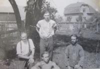 Jan Aust with other prisoners in Rapotín - they were ordered to work while they did their terms