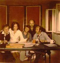 Tibor Molek so spolupracovníkmi RFE